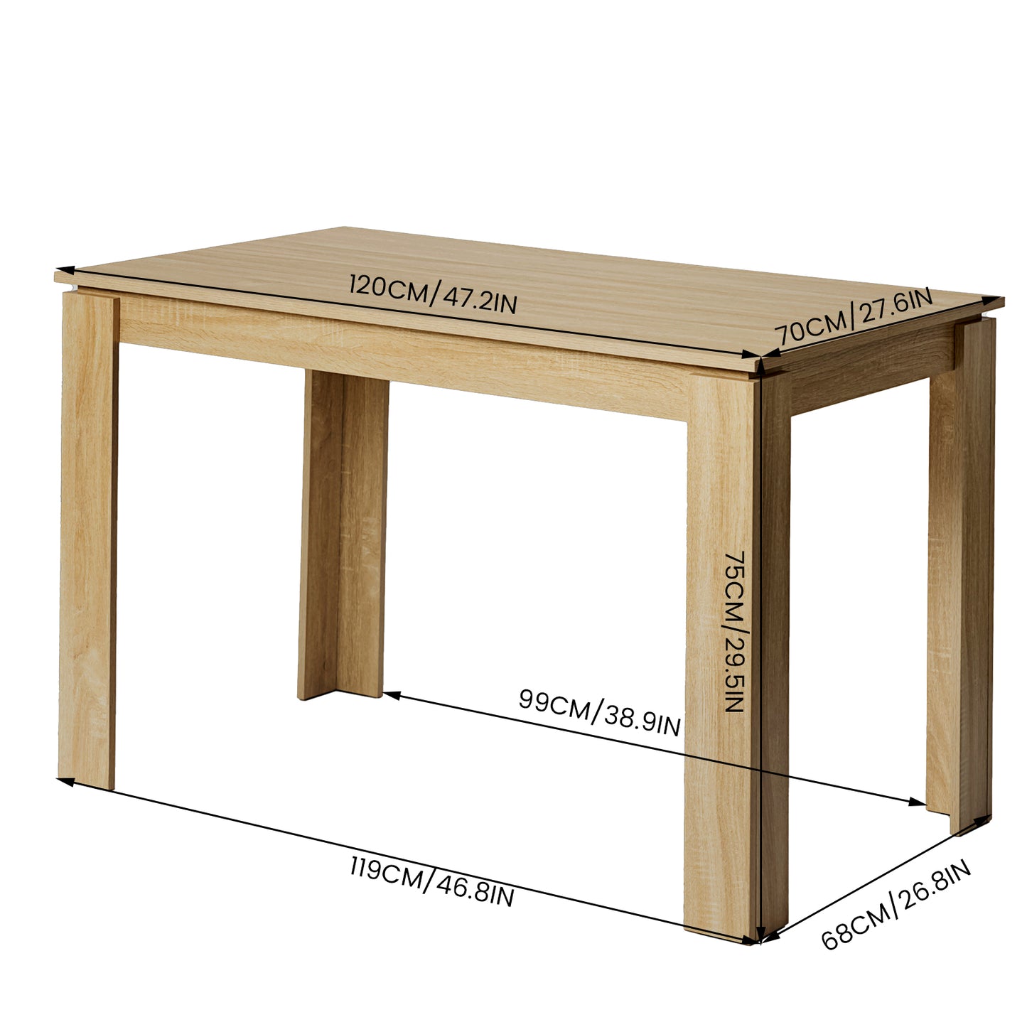 ANIWA Dining Table with 120cm - OAK