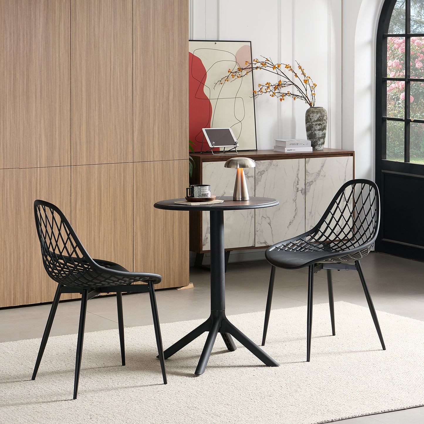 Modern Style Cocktail Table Tall 75 cm, Black