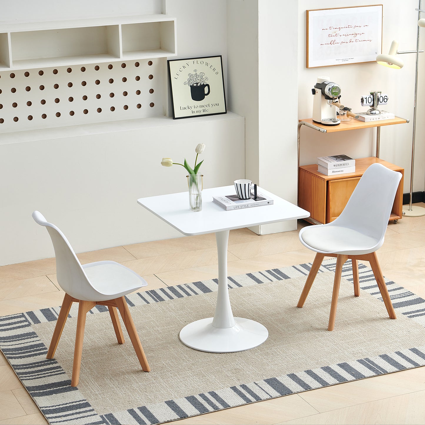 Balcony Rectangular White Tulip Table - RAMON