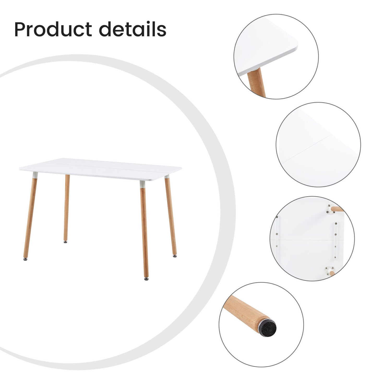 Modern PP Shell Armchair Paired with a Rectangular Dining Table