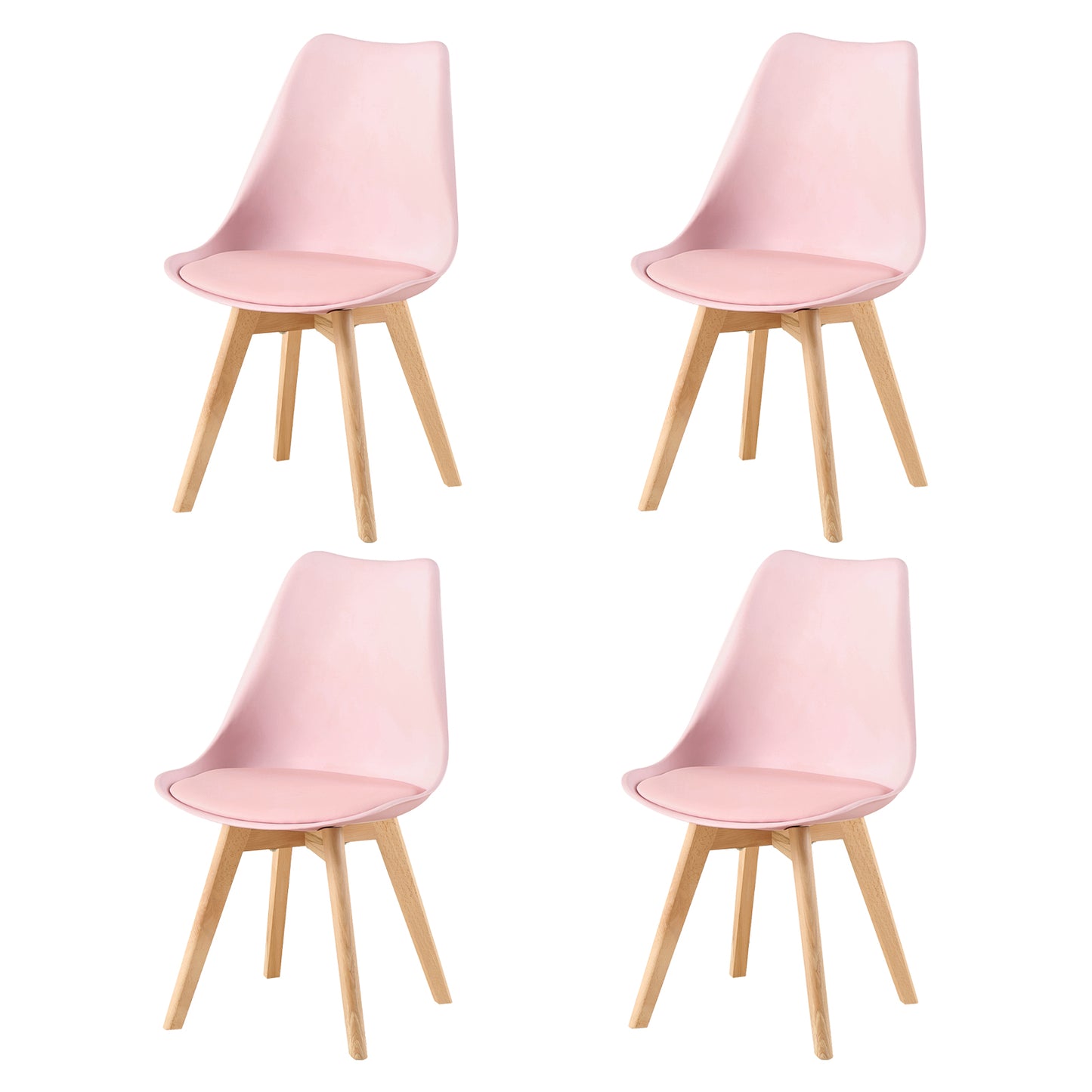 TULIP Upholstered Dining Chairs (Set of 2/4) - Pink