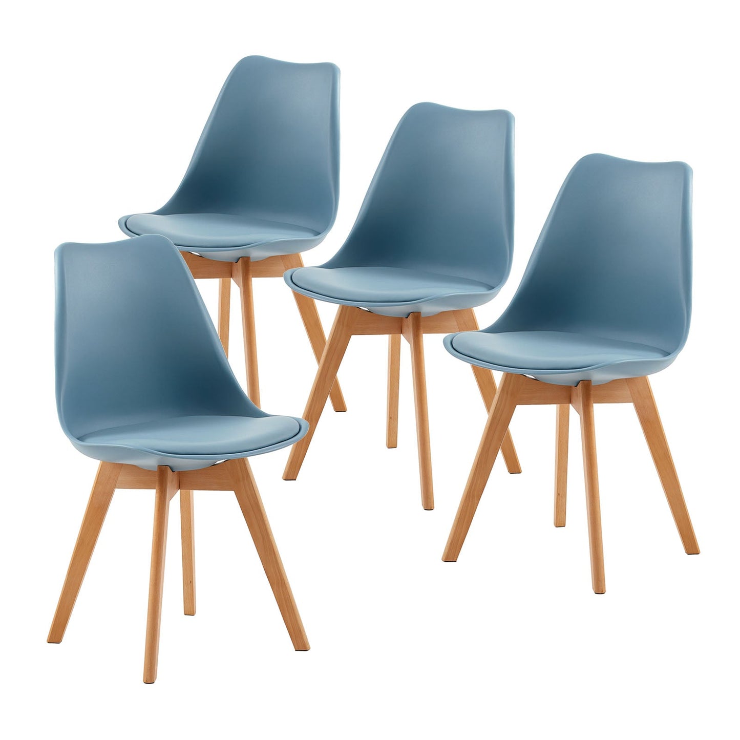 TULIP PP Esszimmerst¨¹hle mit Buche Bein, Retro Design Gepolsterter Stuhl - Schwarz/Wei?/Grau/Rosa