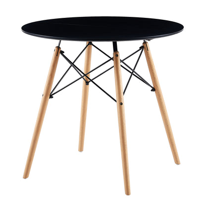 LEYDEN Dining Side Chair and a Round Dining Table, Suitable for 4-6 people