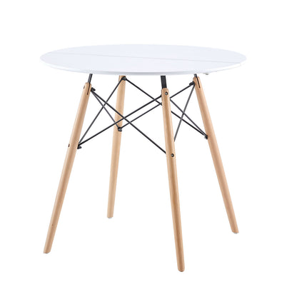 LEYDEN Dining Side Chair and a Round Dining Table, Suitable for 4-6 people