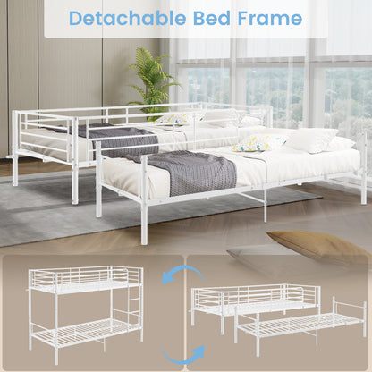 EGGREE Bunk Bed Frame Detachable-White-OTIS