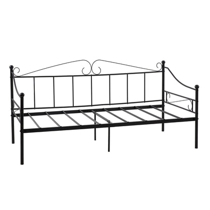 ALDER Metal Single Daybed or Guest Sofa Bed-Black