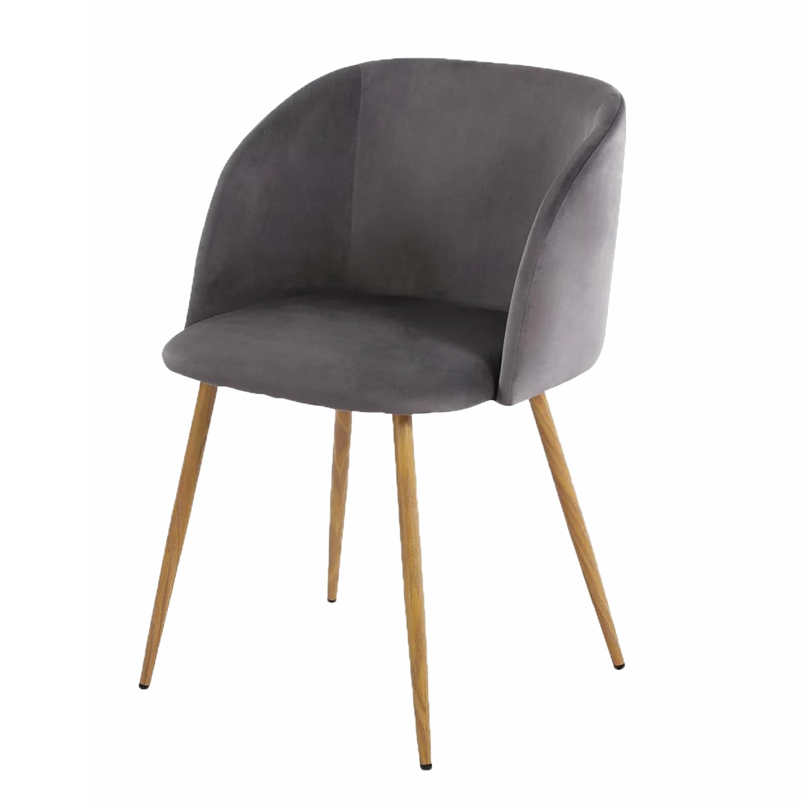 EGGREE furniture armchair fully surrounded by velvet material sponge filling - gray