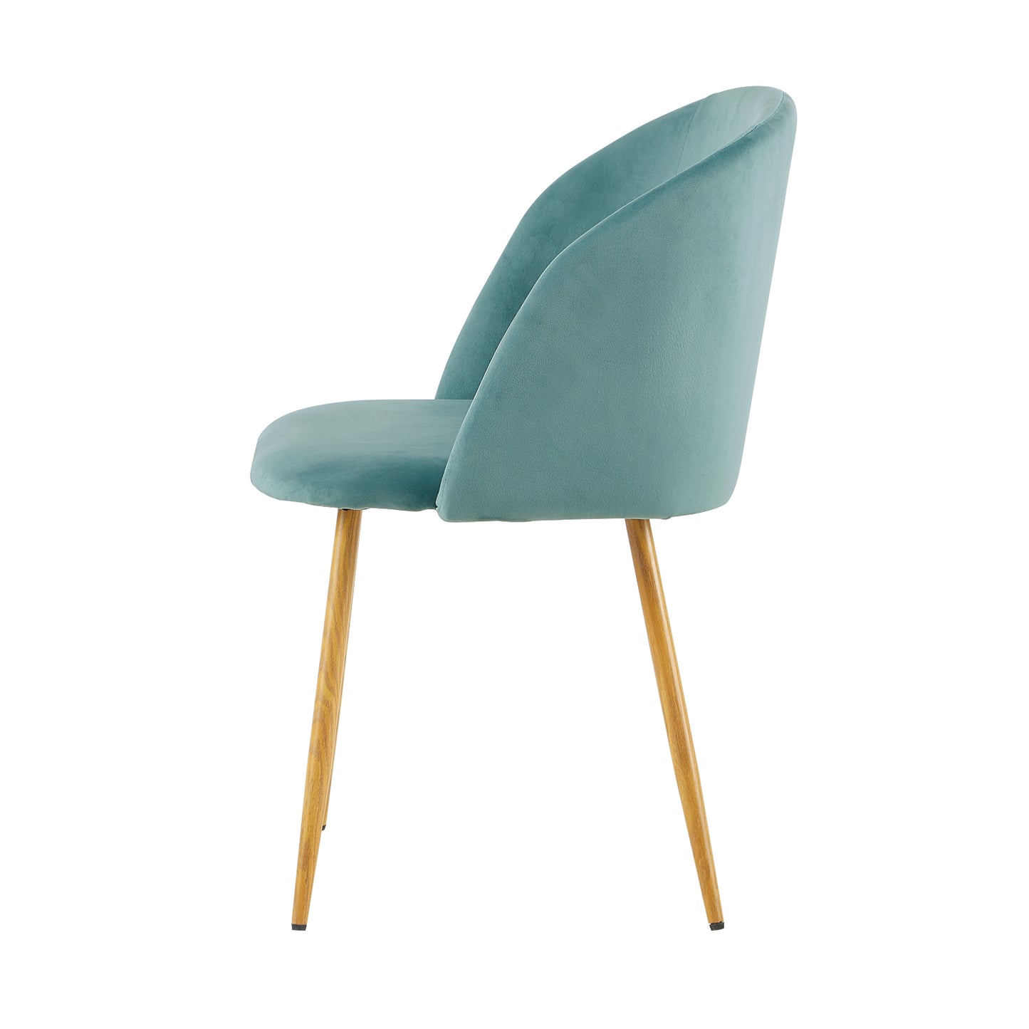 ALOE Velvet Upholstered Arm Chair - Indigo