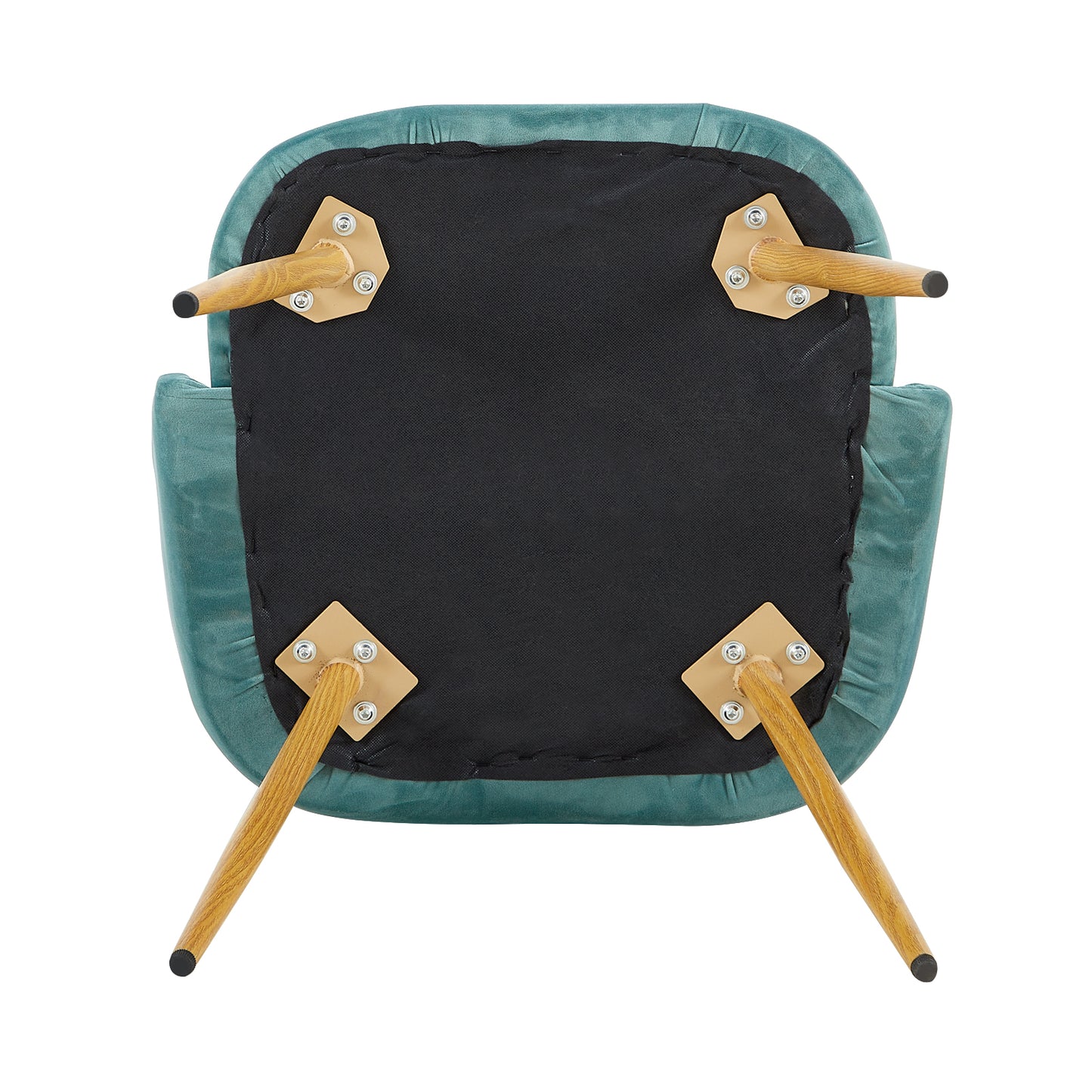 ALOE Velvet Upholstered Arm Chair - Indigo