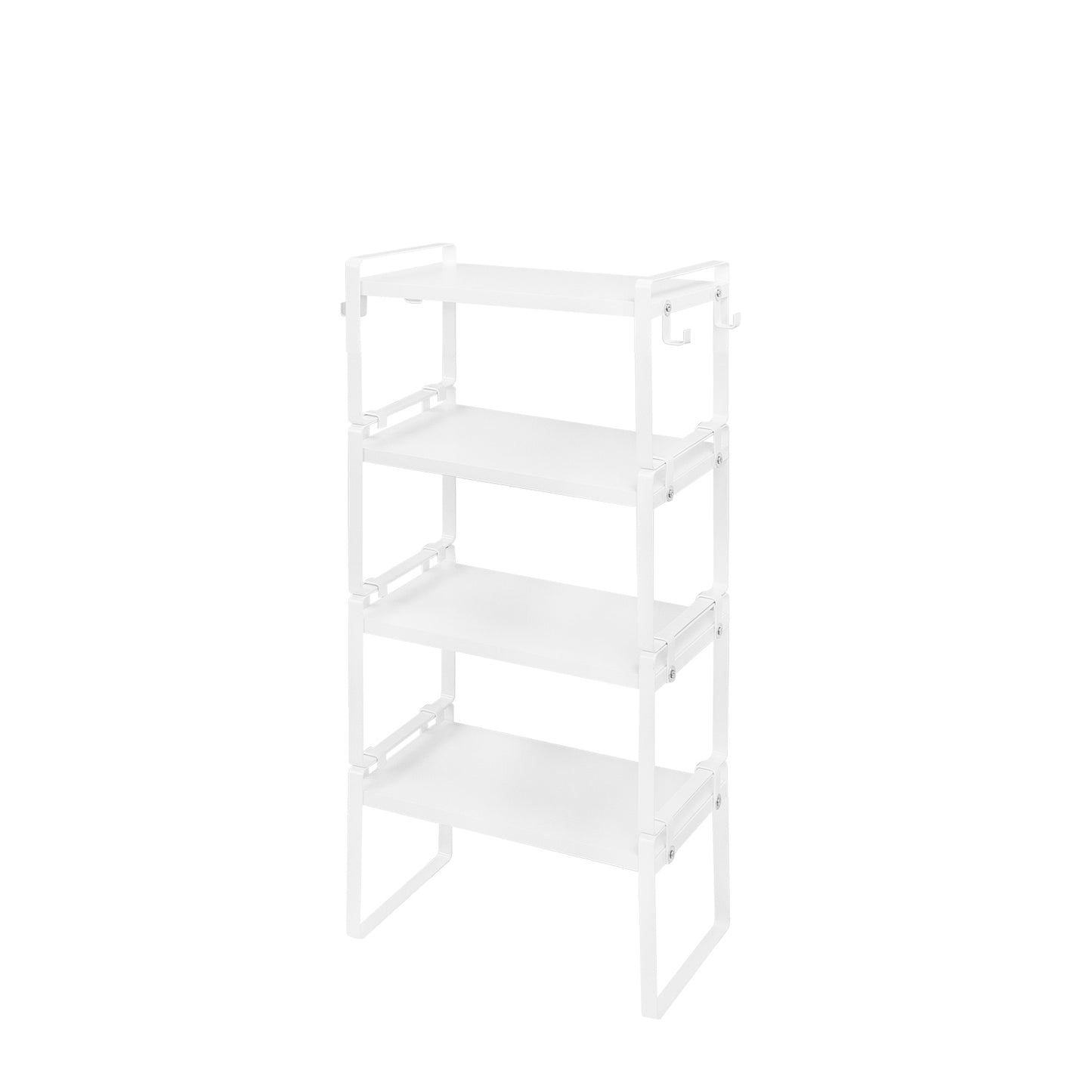 ALVA Stackable Kitchen Storage Rack Space-saving Expandable Plate Storage Rack 1/2/4-Piece Set-Fire/Wood/White