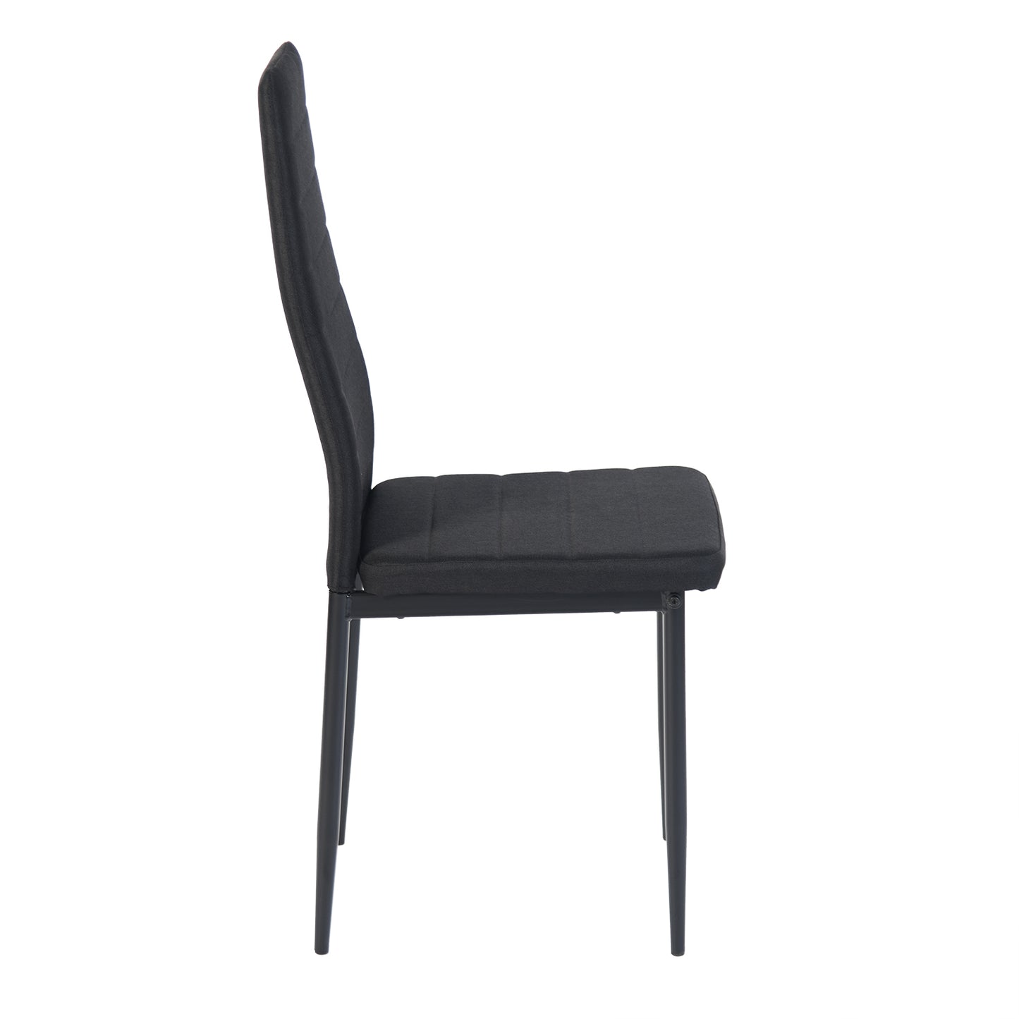 ANN Linen Upholstered Side Chairs (Set of 4) - Black