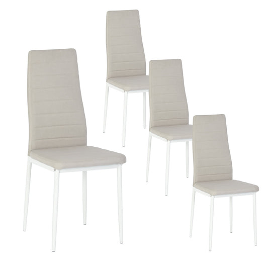 Sedie da pranzo moderne imbottite ANN (set di 4) - Beige/Marrone/Grigio