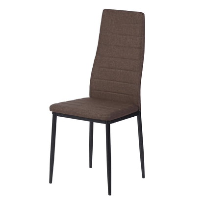 ANN Modern Upholstered Dining Chairs(Set of 6) - Beige/Gray/Brown