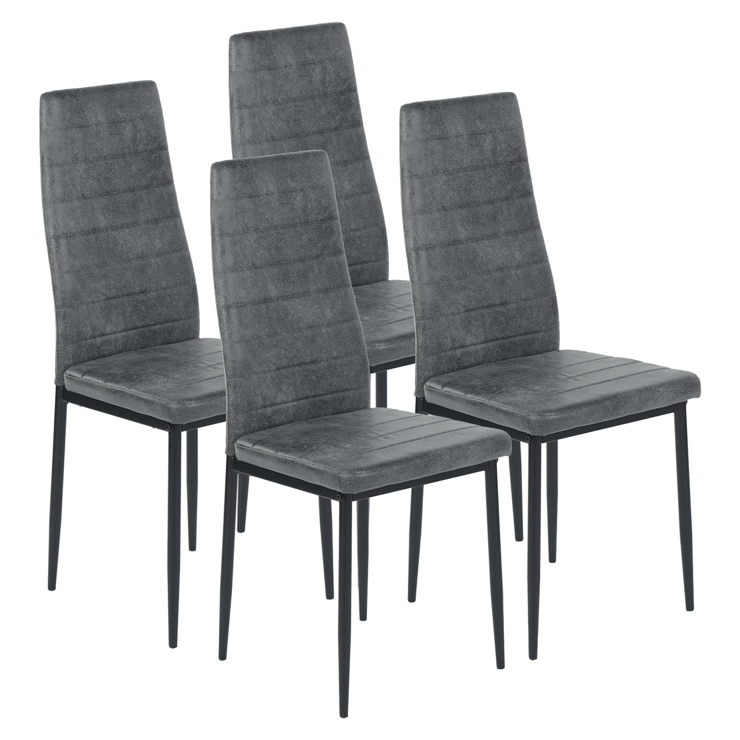 ANN SUEDE Upholstered Side Chairs (Set of 4)