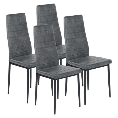 ANN SUEDE Upholstered Side Chairs (Set of 4)