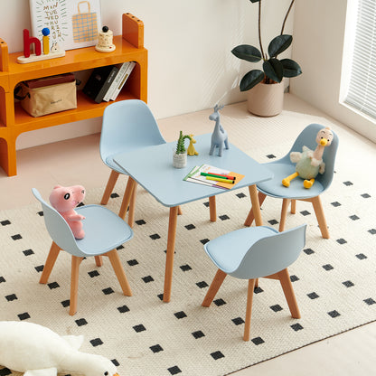 AUBURN Kid's Tables and Chairs Are Suitable for Children Aged 3-5 Years Old - Light Blue