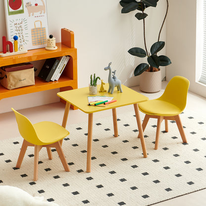 AUBURN Kid's Tables and Chairs Are Suitable for Children Aged 3-5 Years Old - Yellow