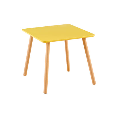 AUBURN Kid's Tables and Chairs Are Suitable for Children Aged 3-5 Years Old - Yellow