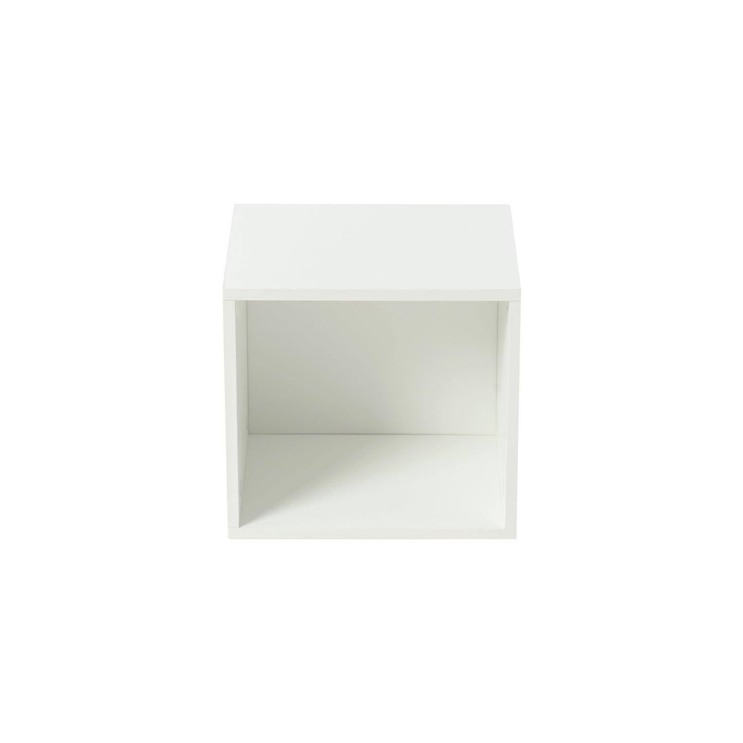 1 Tier Open Shelf Bookcase Short Bookshelf for Bedroom, Living Room and Office, White-AVALON