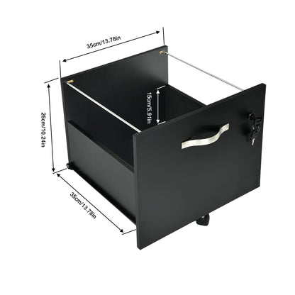 BECKER Roll Container, Mobile Base File Cabinet with 2 Drawers Lockable