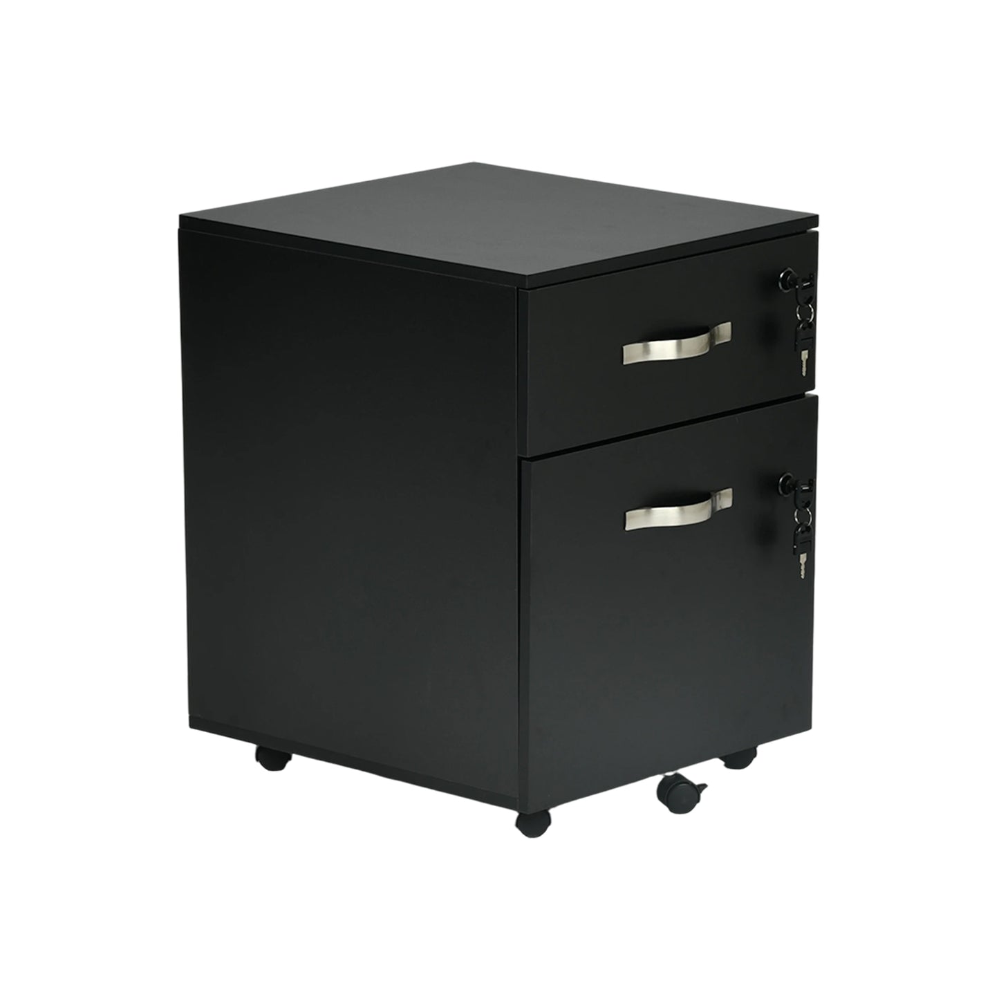 BECKER Roll Container, Mobile Base File Cabinet with 2 Drawers Lockable