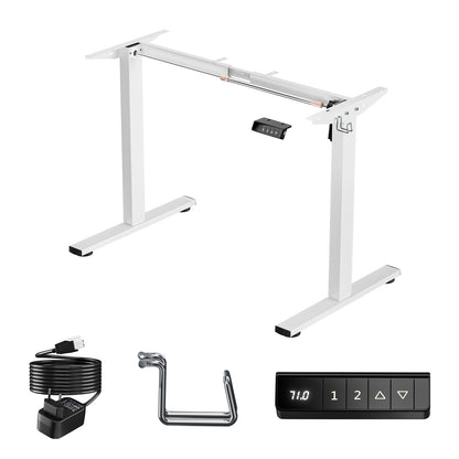 Sit Stand Up Desk Top Frame -White CARLOS