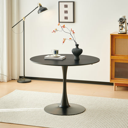 TULIP Trestle Dining Table 100cm - White/Black