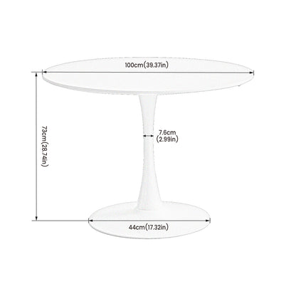 TULIP Trestle Dining Table 100cm - White