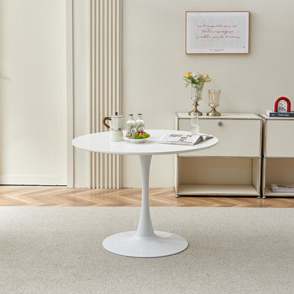 TULIP Trestle Dining Table 100cm - White