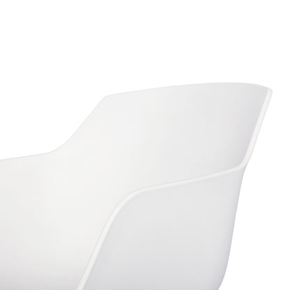 CLOVER Arm Chair (Set of 2)-White/Black/Gray