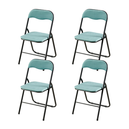 Velvet Padded Stackable Folding Chairs Set of 2/4 - Cactus-MANGO