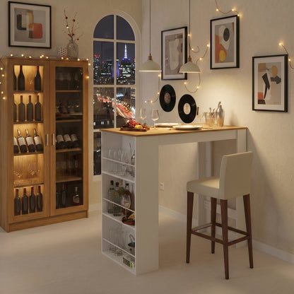Kitchen and bar table with 3 shelves – High table