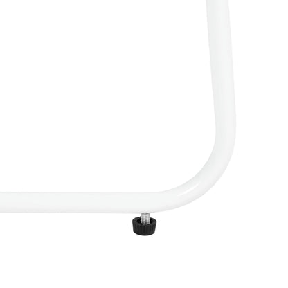 DOYLE Modern Round Coffee Table with Storage Basket-White