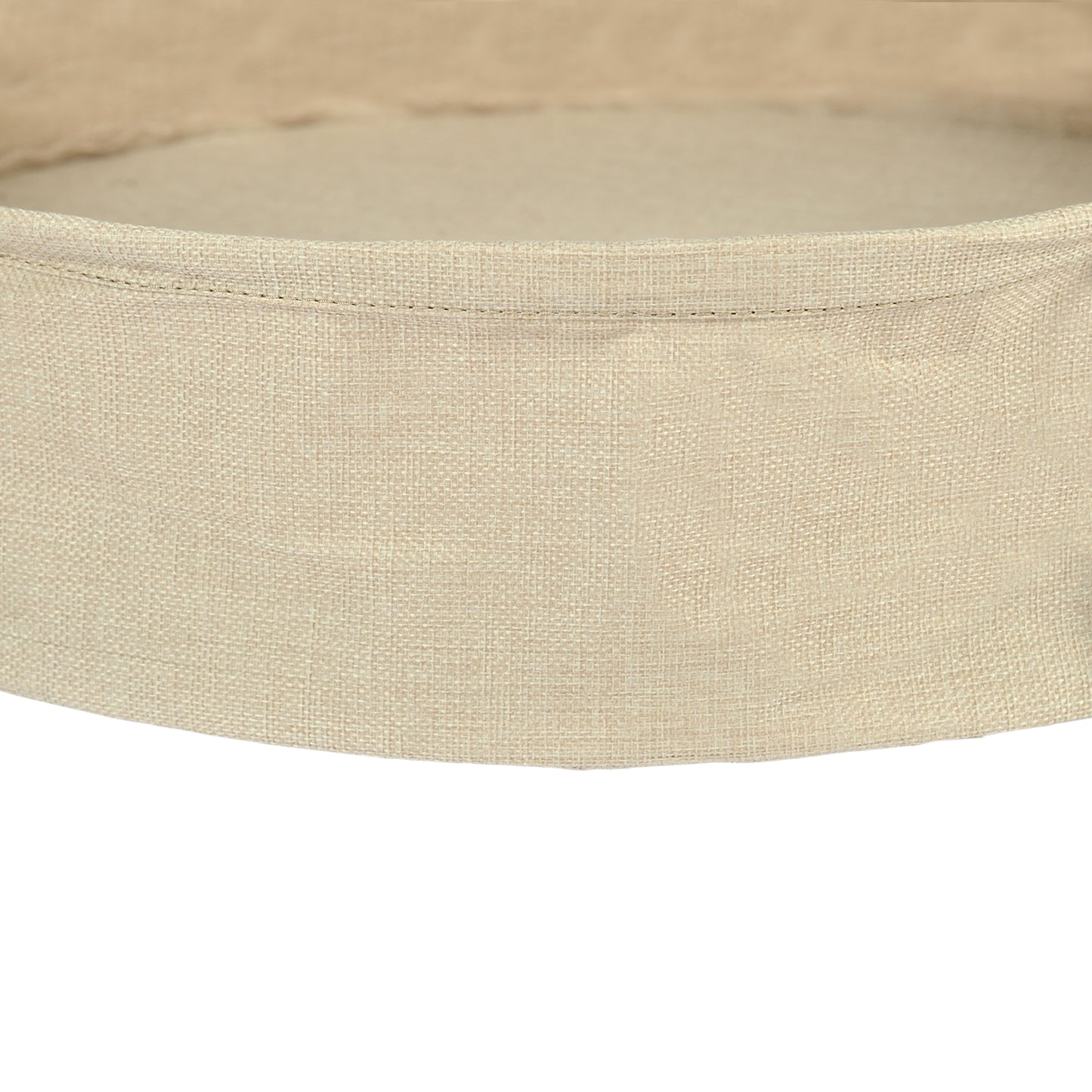 DOYLE Modern Round Coffee Table with Storage Basket-White