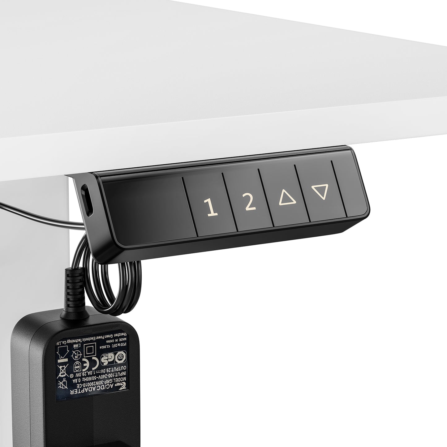 Electric Lift Desk White 120 x 60 cm-DREXEL