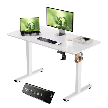 Electric Lift Desk White 120 x 60 cm-DREXEL