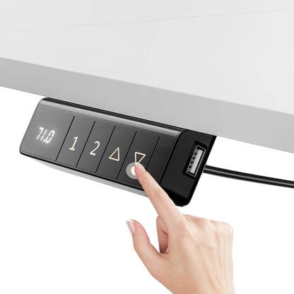 Electric Lift Desk White 120 x 60 cm-DREXEL