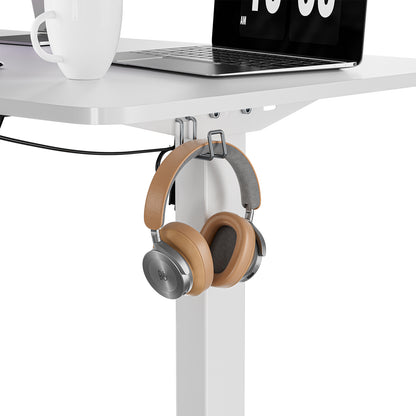 Electric Height Adjustable Desk 160 X 75 CM, White-DUMONT