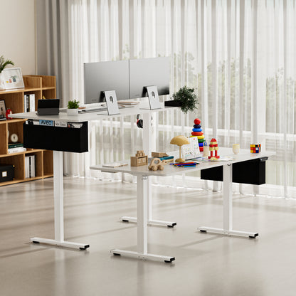 Electric Height Adjustable Desk 160 X 75 CM, White-DUMONT