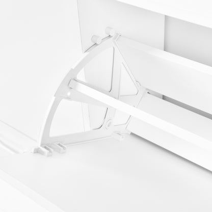 DURHAM Shoe Cabinet 4 Flaps Shoe Rack Shoe 105x23x103 cm - MDF White