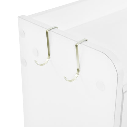 DURHAM Shoe Cabinet 4 Flaps Shoe Rack Shoe 105x23x103 cm - MDF White