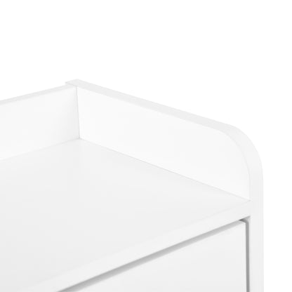 DURHAM Shoe Cabinet 4 Flaps Shoe Rack Shoe 105x23x103 cm - MDF White