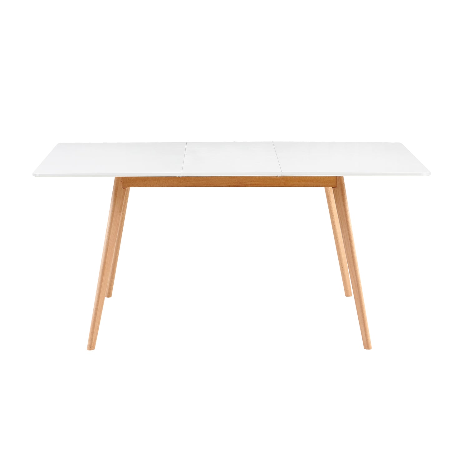 DUVALL Extendable Dining Table Rectangular White 120-160 cm