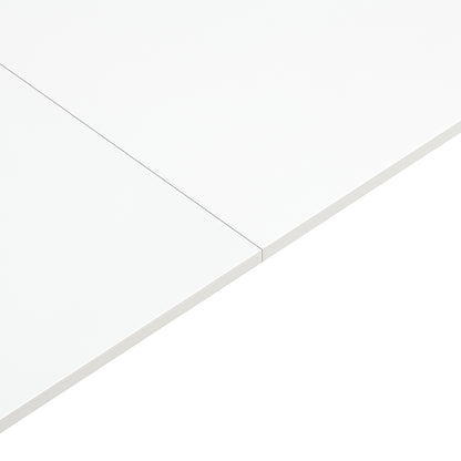 DUVALL Extendable Dining Table Rectangular White 120-160 cm