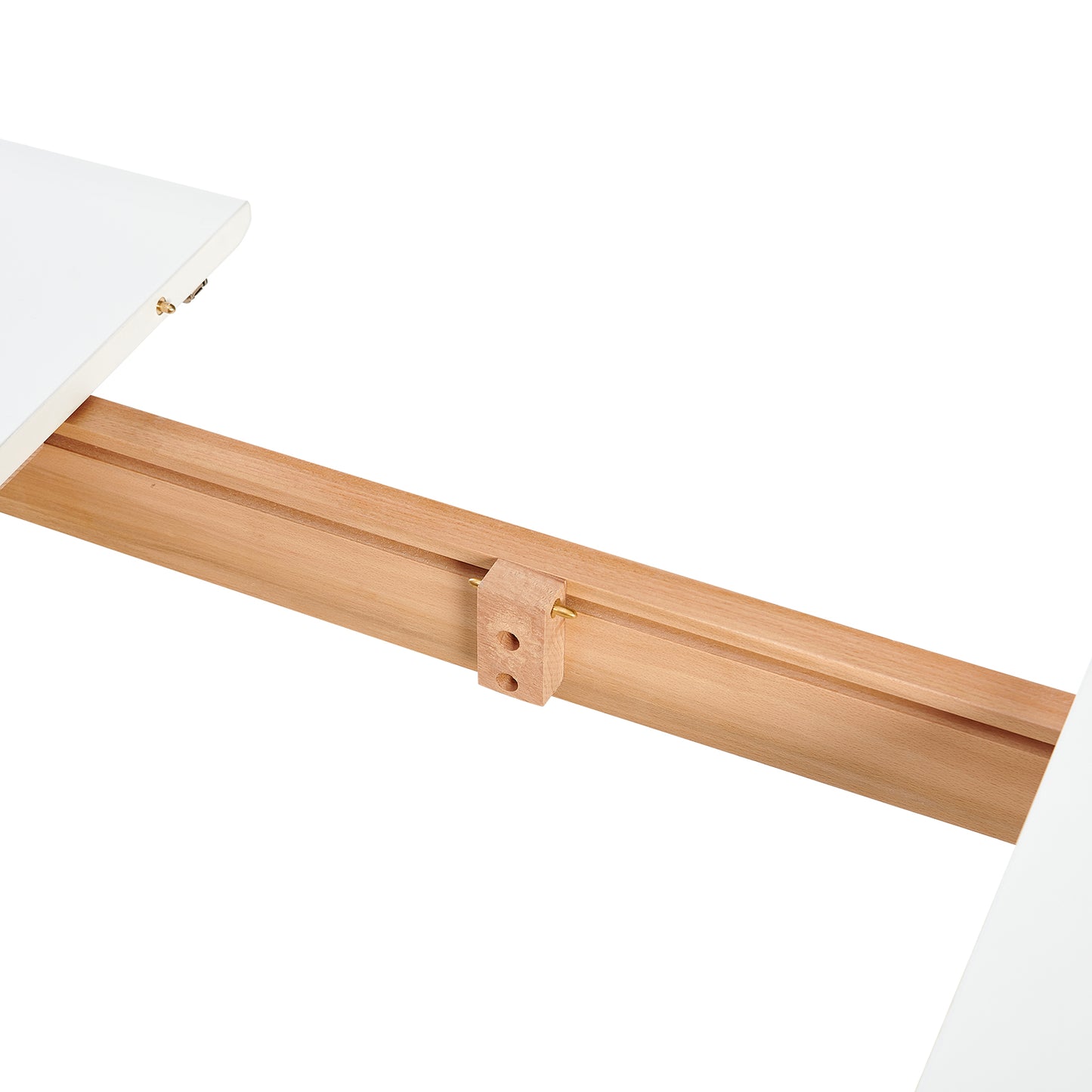 DUVALL Extendable Dining Table Rectangular White 120-160 cm