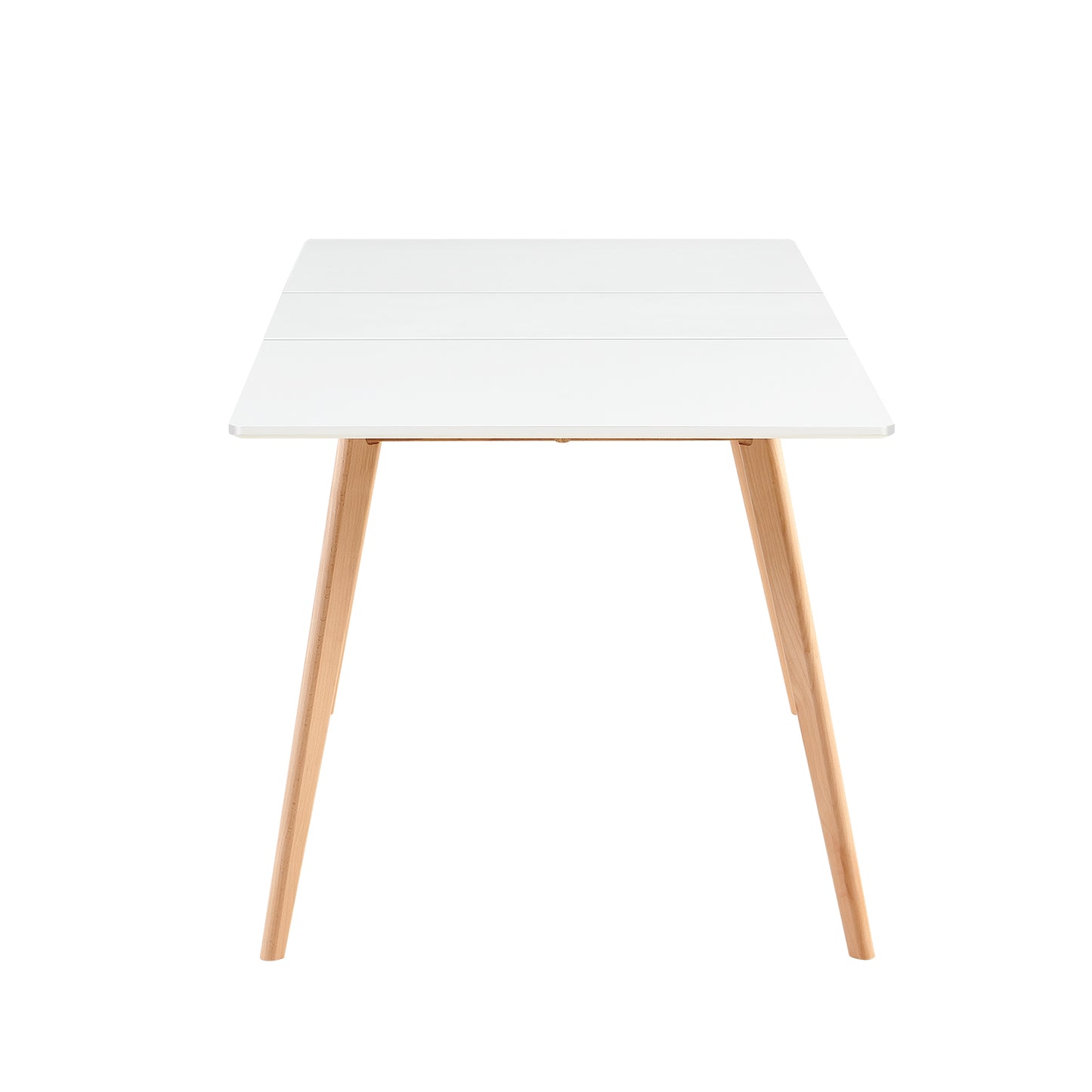 DUVALL Extendable Dining Table Rectangular White 120-160 cm