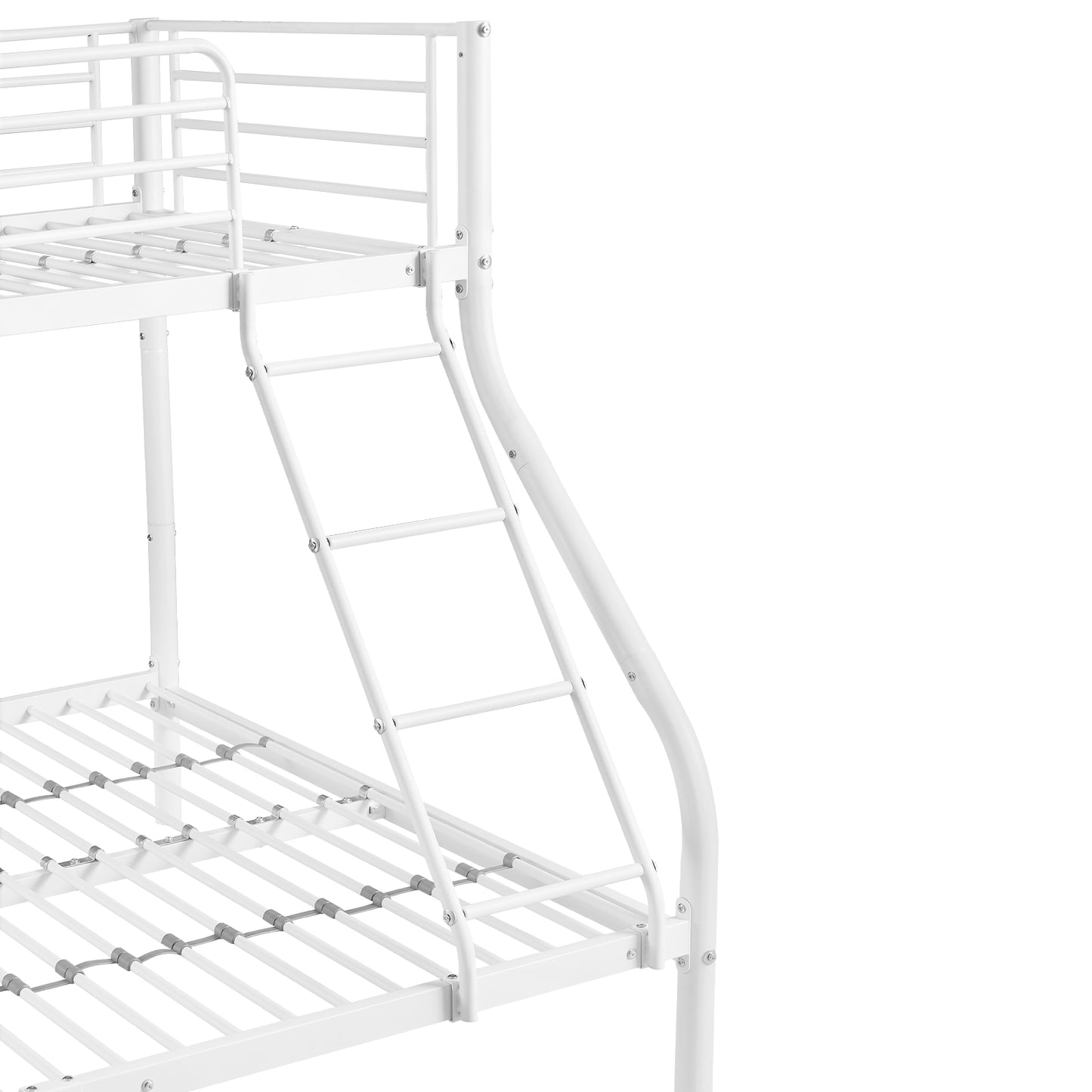 EGGREE Twin Over Full Bunk Bed Frame -White-ELMA