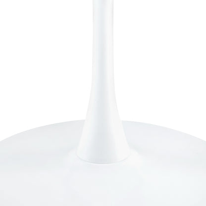 120cm Round Table with Iron Legs（4 sectors）-White