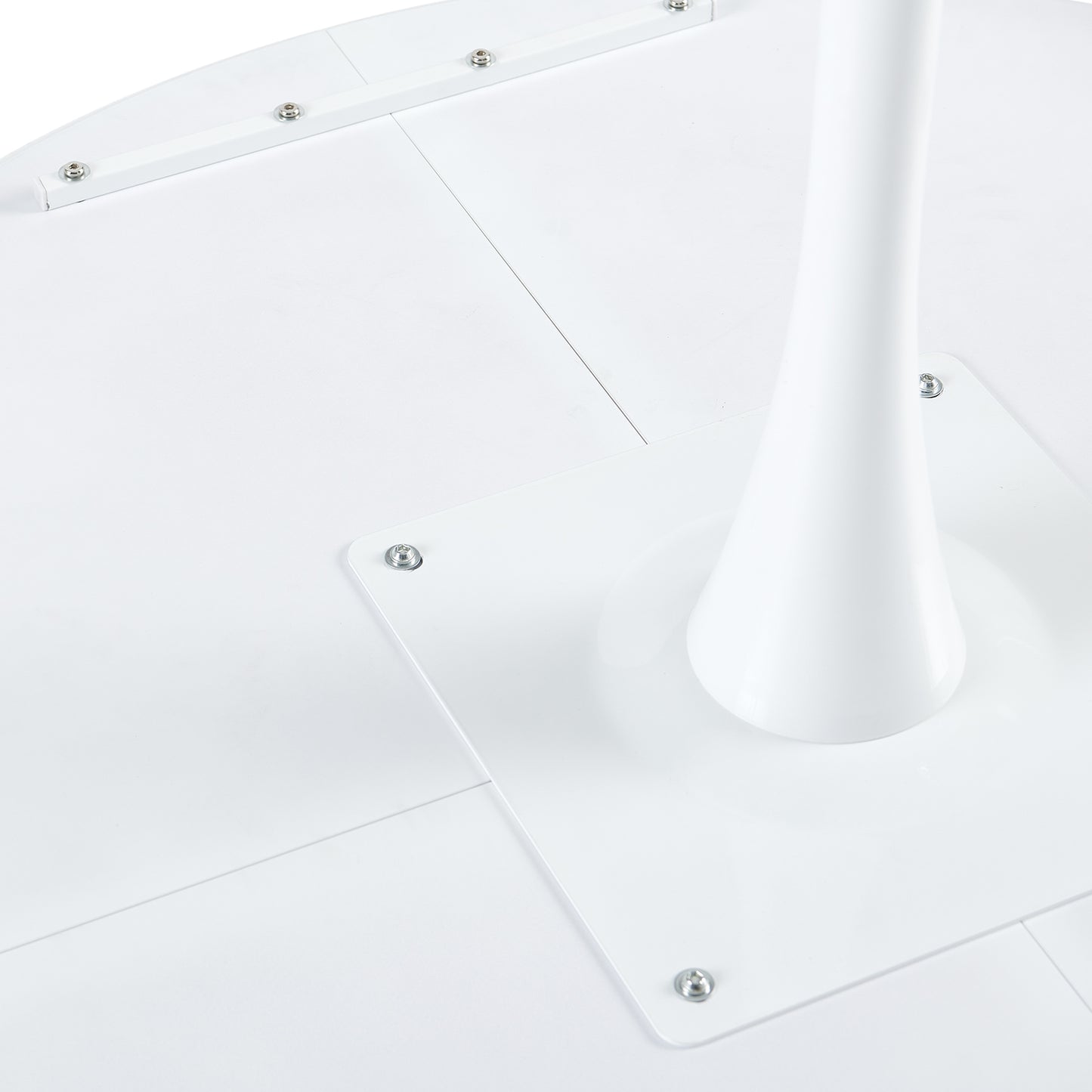120cm Round Table with Iron Legs（4 sectors）-White