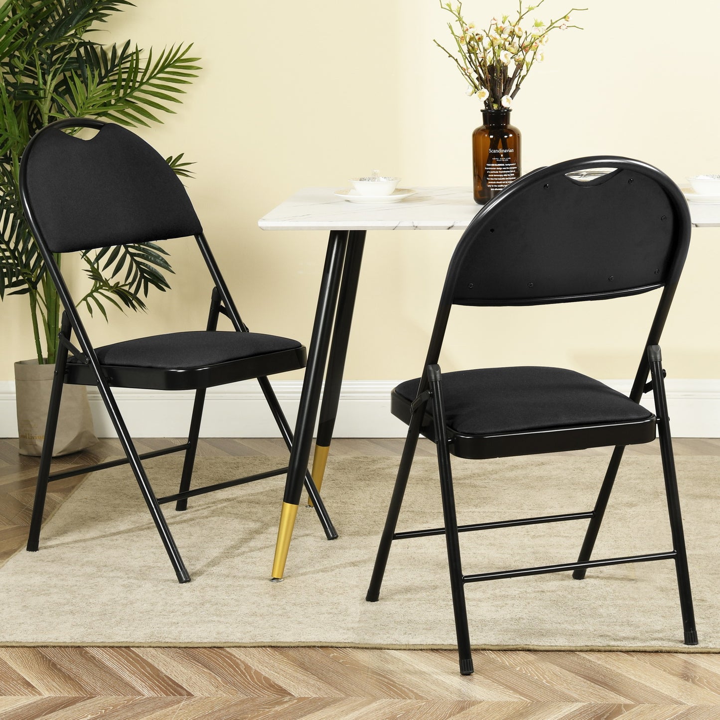 ERVIN Padded Stackable Folding Chairs (Set of 6)